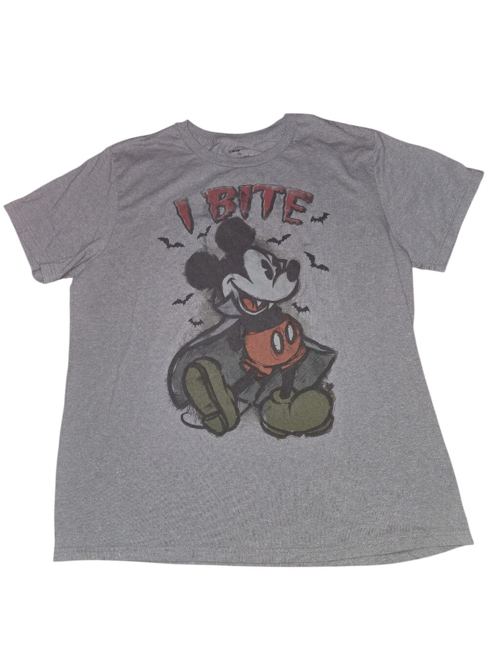 MENS SIZE 2XL HALLOWEEN VAMPIRE (I BITE!!) MICKEY MOUSE T SHIRT DISNEY STORE